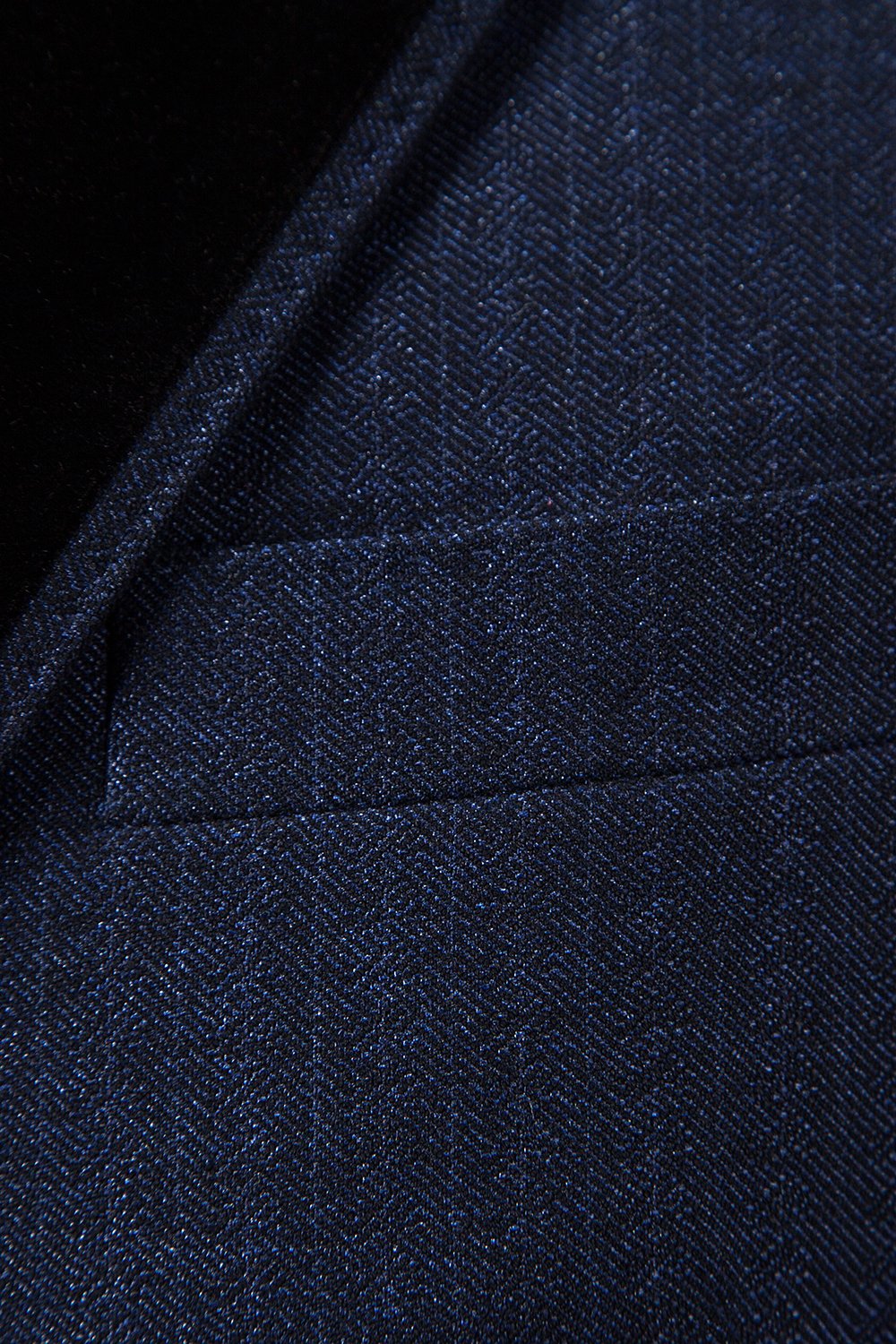 Esmoquin de Fiesta Solapa de Pico Doble Pecho Azul Oscuro