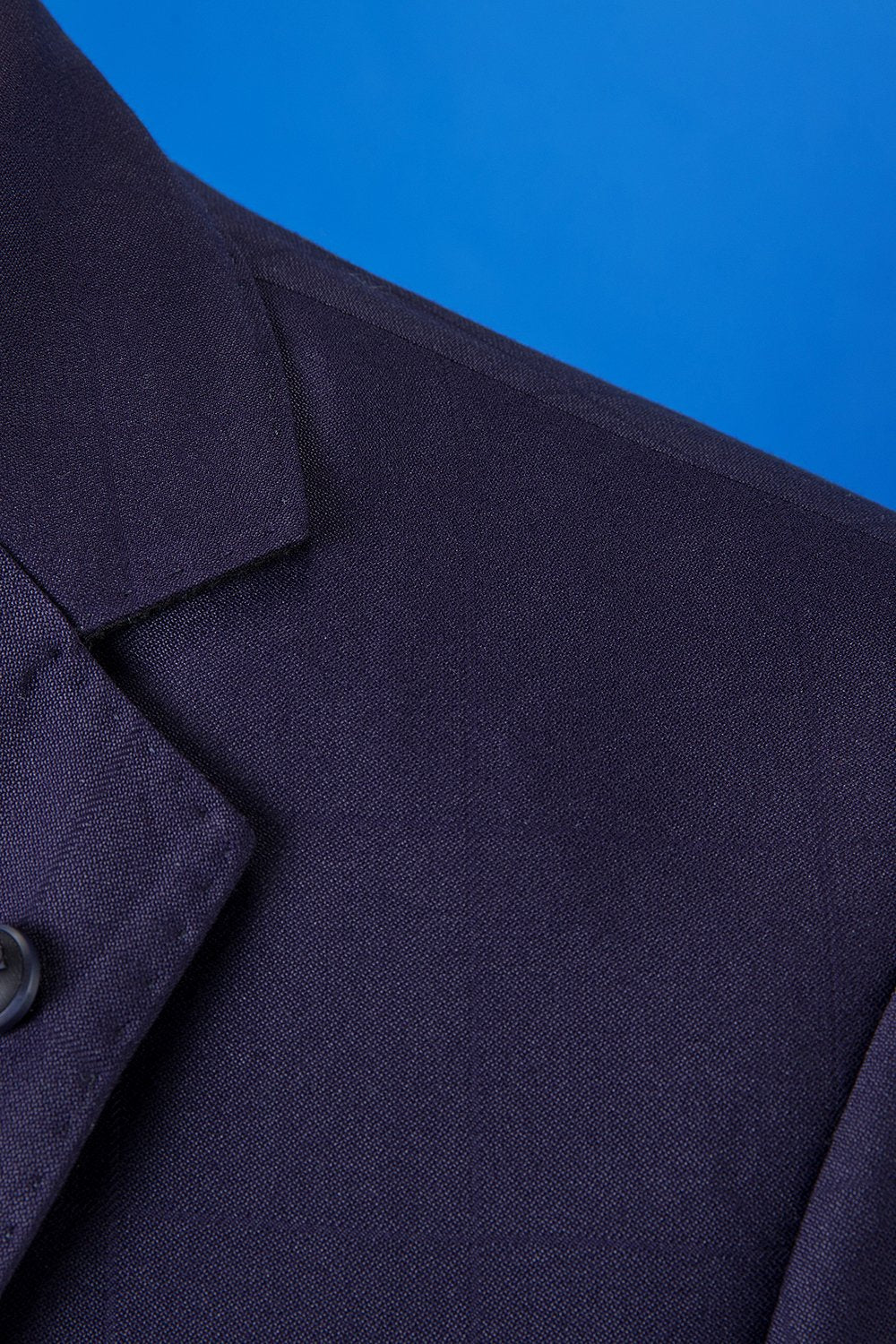 Traje Masculino 3 Piezas Solapa de Muescas Azul Oscuro