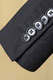 Traje Masculino 3 Piezas Solapa de Pico Negro