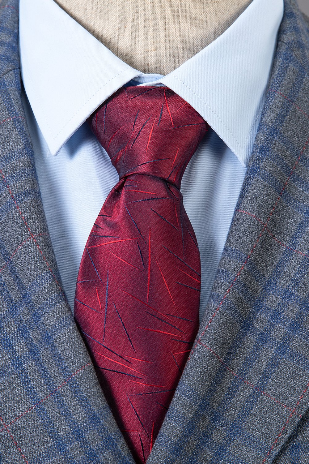 Azul A Cuadros Doble Pecho Solapa de Pico 2 Piezas Traje Masculino