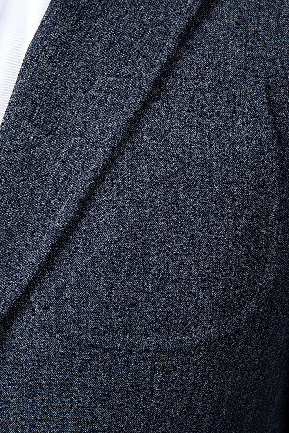 Traje Masculino Gris Azul Solapa de Muescas 3 Piezas
