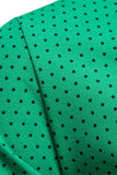 Verde Regular Fit Lunares Camisa Polo