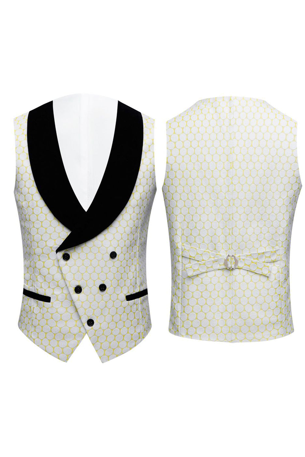 Gris Claro Jacquard 2 Piezas Trajes de Fiesta