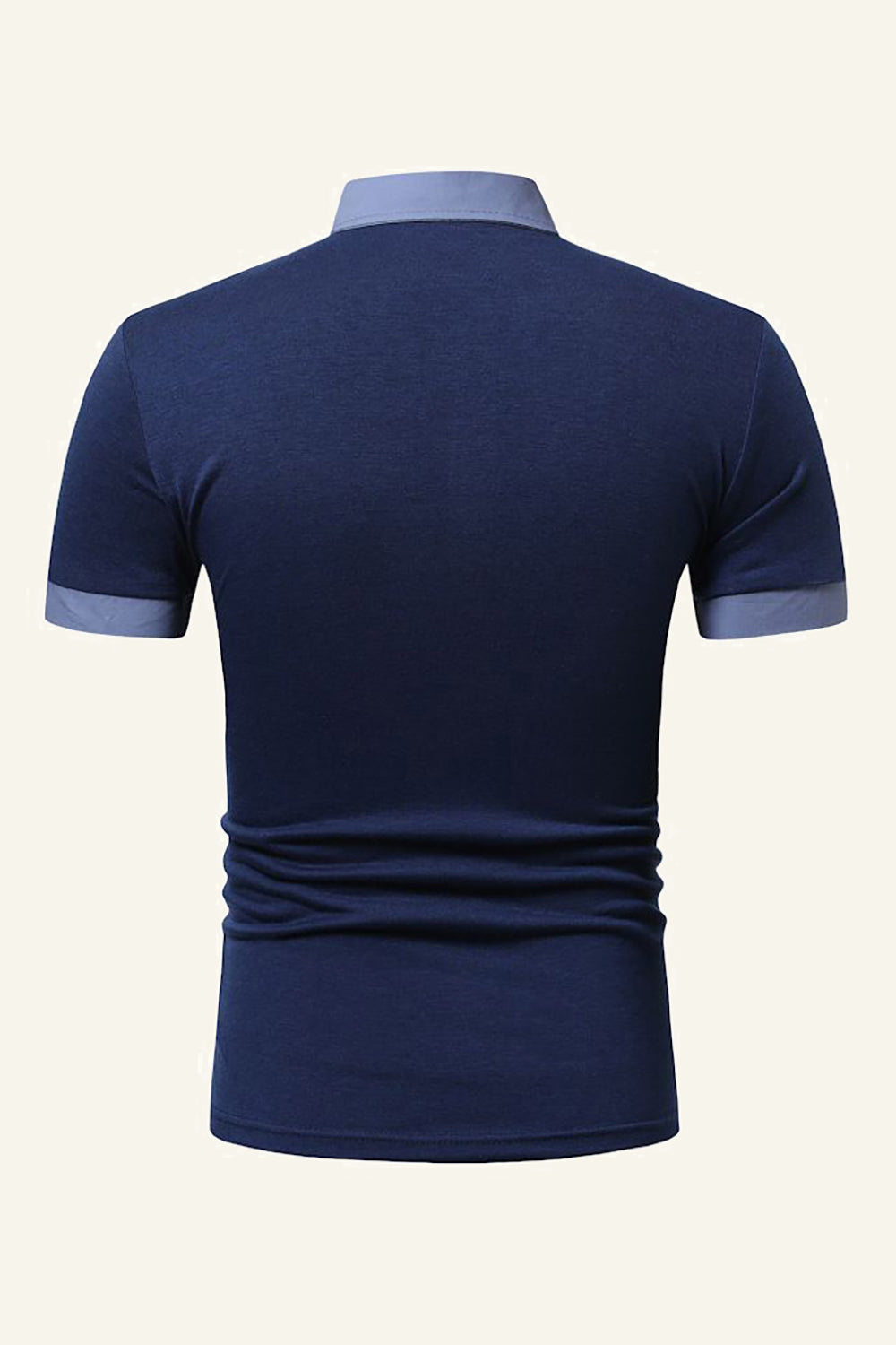 Azul Camisa Polo Mangas Cortas
