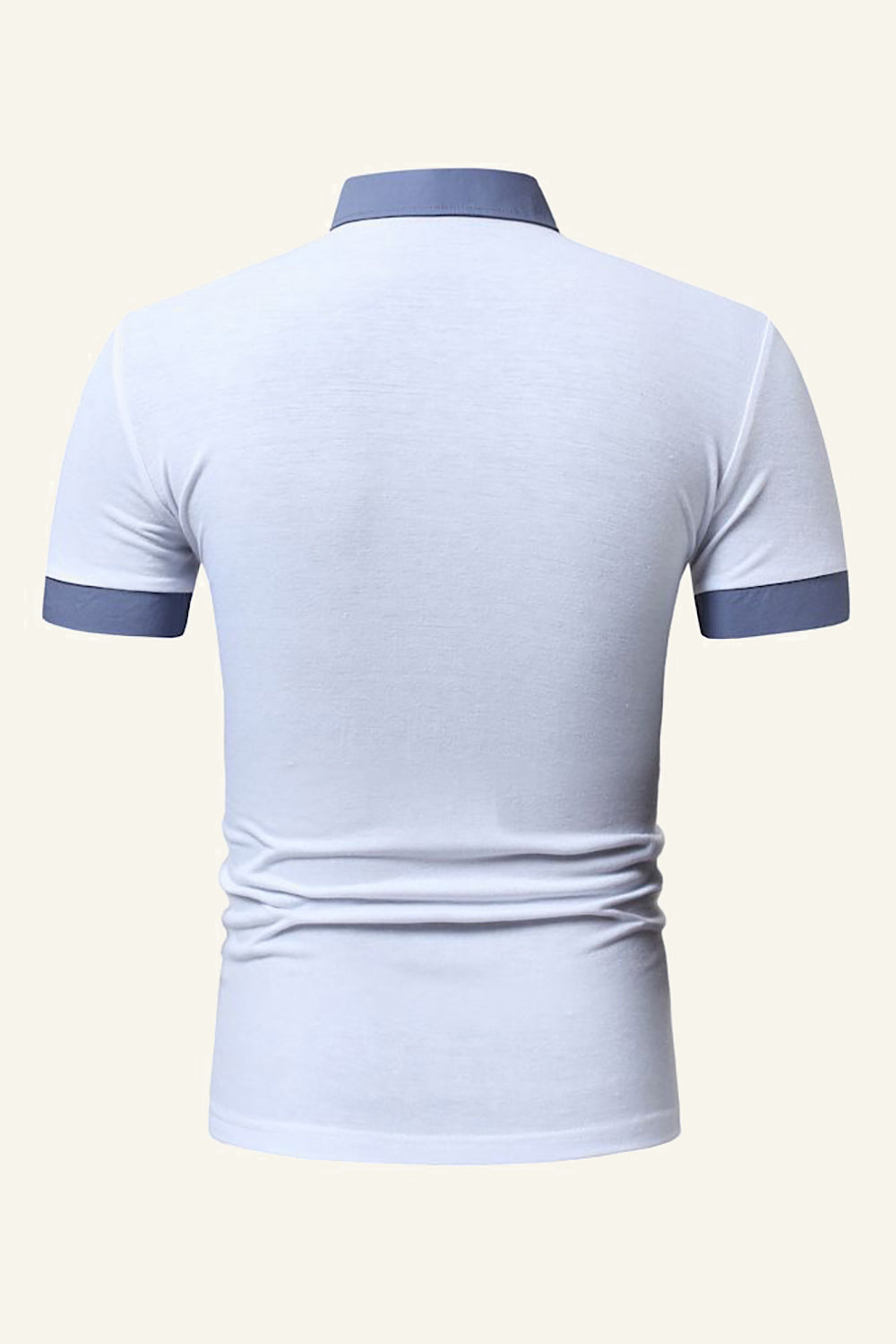 Azul Camisa Polo Mangas Cortas