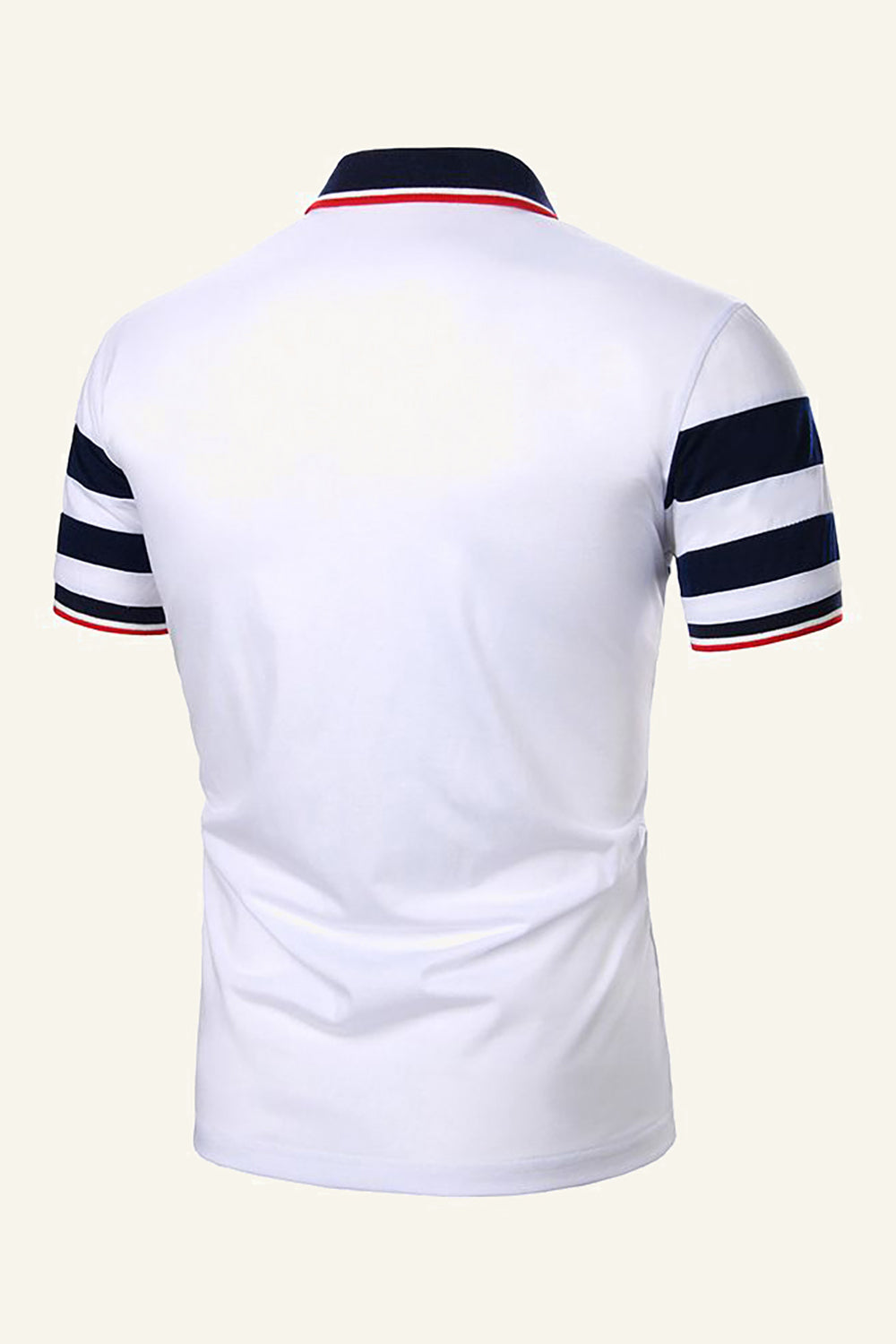 Rayas Mangas Cortas Negro Camisa Polo