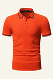 Slim Fit Mangas Cortas Camisa Polo Azul Marino