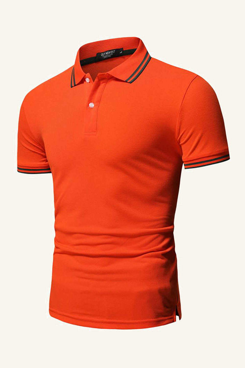 Slim Fit Mangas Cortas Camisa Polo Azul Marino