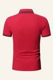 Slim Fit Mangas Cortas Camisa Polo Azul Marino