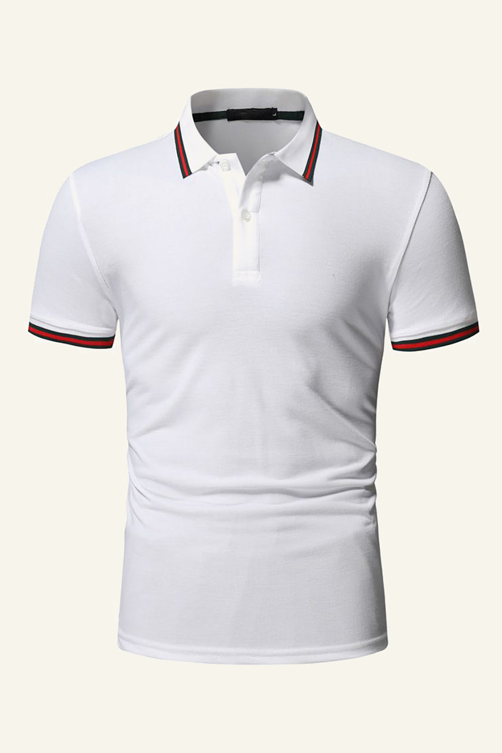Slim Fit Mangas Cortas Camisa Polo Azul Marino