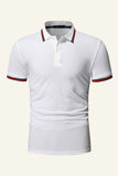 Slim Fit Mangas Cortas Camisa Polo Azul Marino