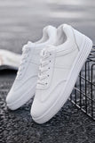 Zapatos casuales con cordones blancos para hombres