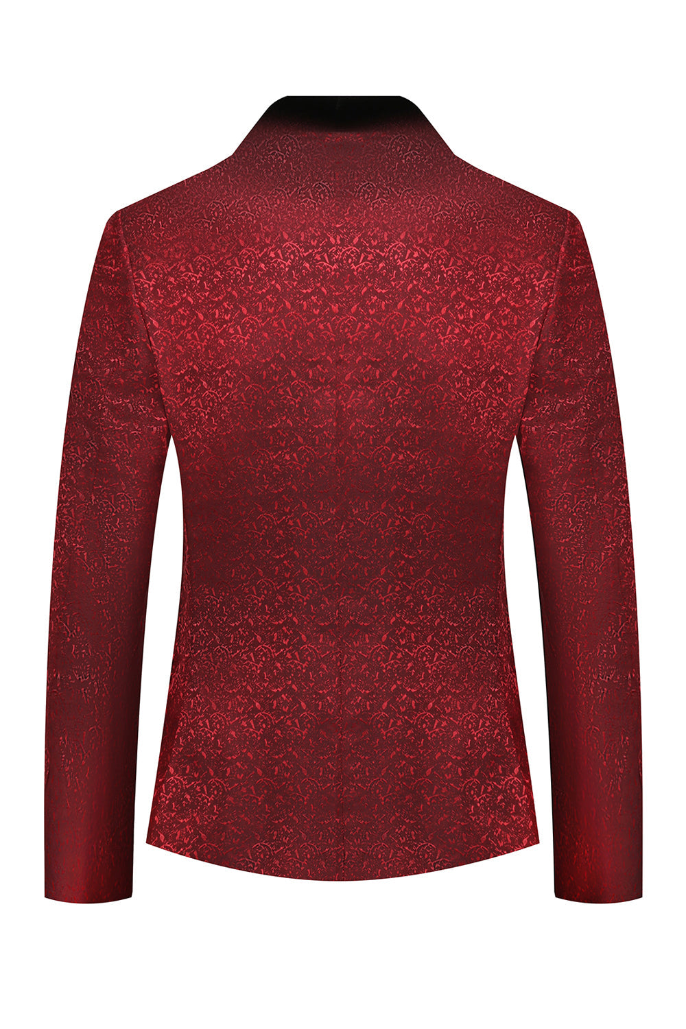 Trajes de fiesta para hombres de 2 piezas de jacquard rojo