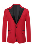 Red Peak Lapel One Button 2 piezas Trajes de fiesta para hombres