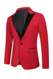 Red Peak Lapel One Button 2 piezas Trajes de fiesta para hombres
