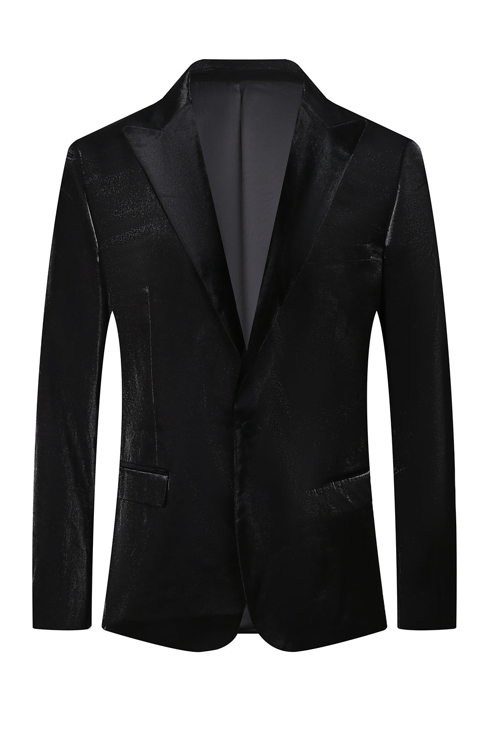 Black Peak Lapel 2 piezas Hombres Velvet Prom Suits
