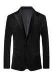 Black Peak Lapel 2 piezas Hombres Velvet Prom Suits
