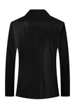 Black Peak Lapel 2 piezas Hombres Velvet Prom Suits