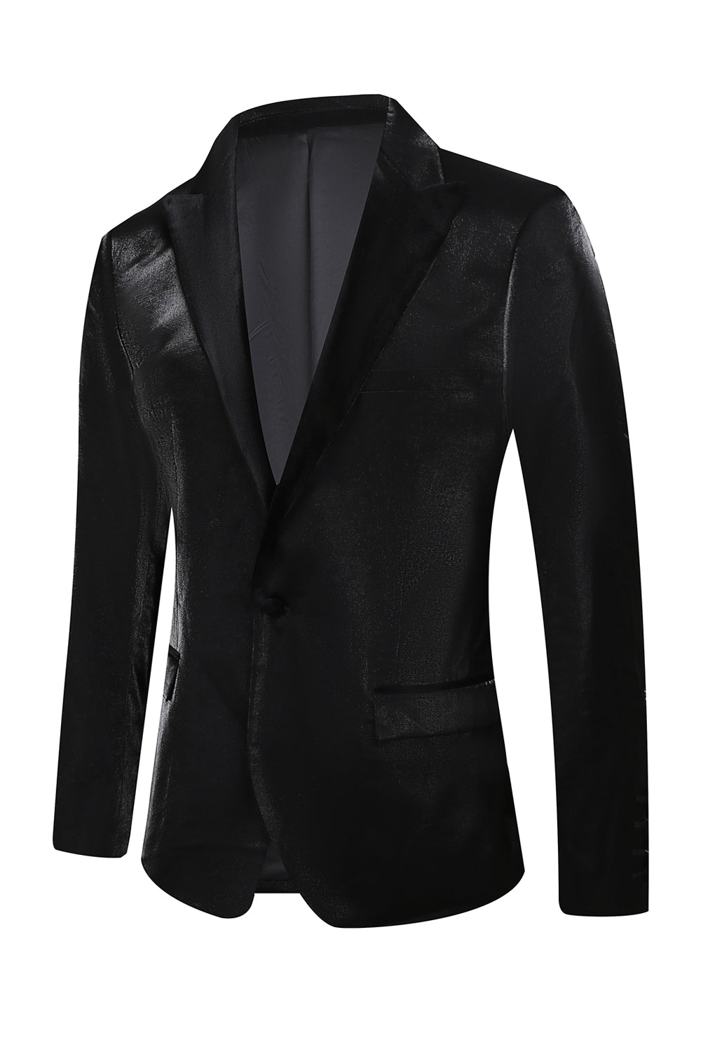 Black Peak Lapel 2 piezas Hombres Velvet Prom Suits