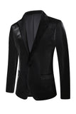 Black Peak Lapel 2 piezas Hombres Velvet Prom Suits