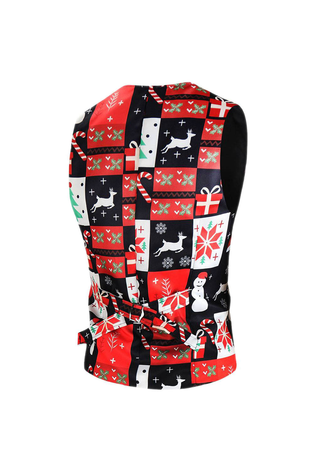 Árbol de Navidad Rojo Impreso 3 Piezas Trajes de Hombre