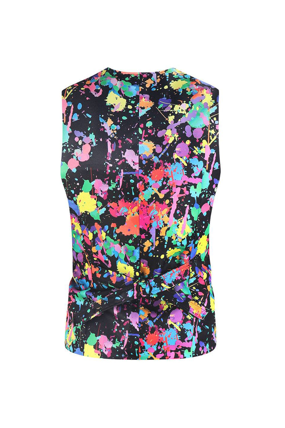 Trajes de fiesta de un botón coloridos de 3 piezas estampados de Navidad para hombre