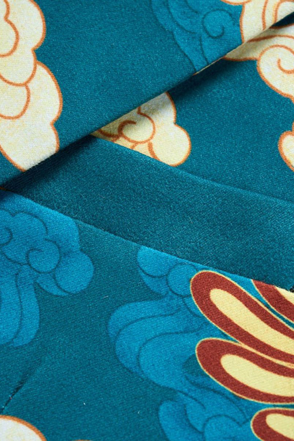 Blazer de hombre con solapa con muescas de jacquard azul Crane