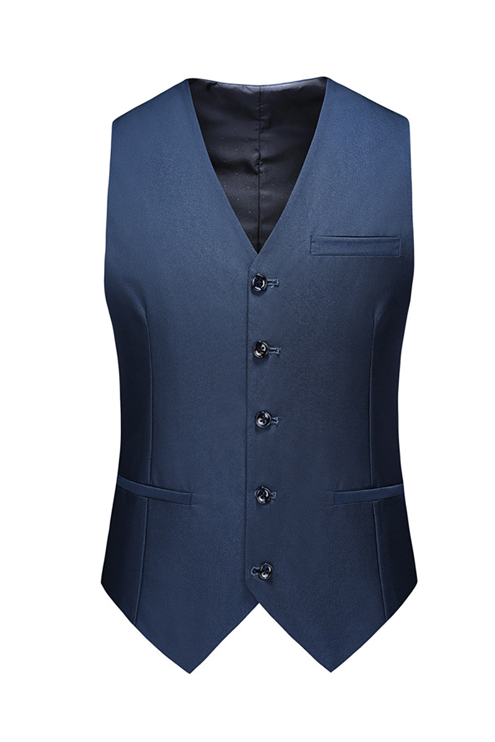 Solapa con muescas Dos botones Trajes de fiesta negros para hombre