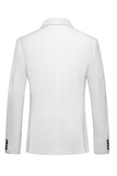 Trajes formales de hombre blancos de solapa de 2 piezas de doble botonadura