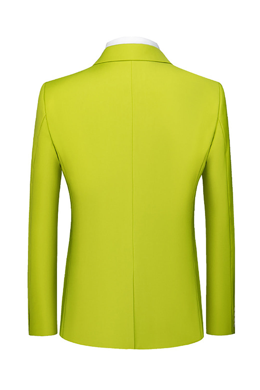 Trajes de fiesta para hombre de 3 piezas con solapa verde con muescas