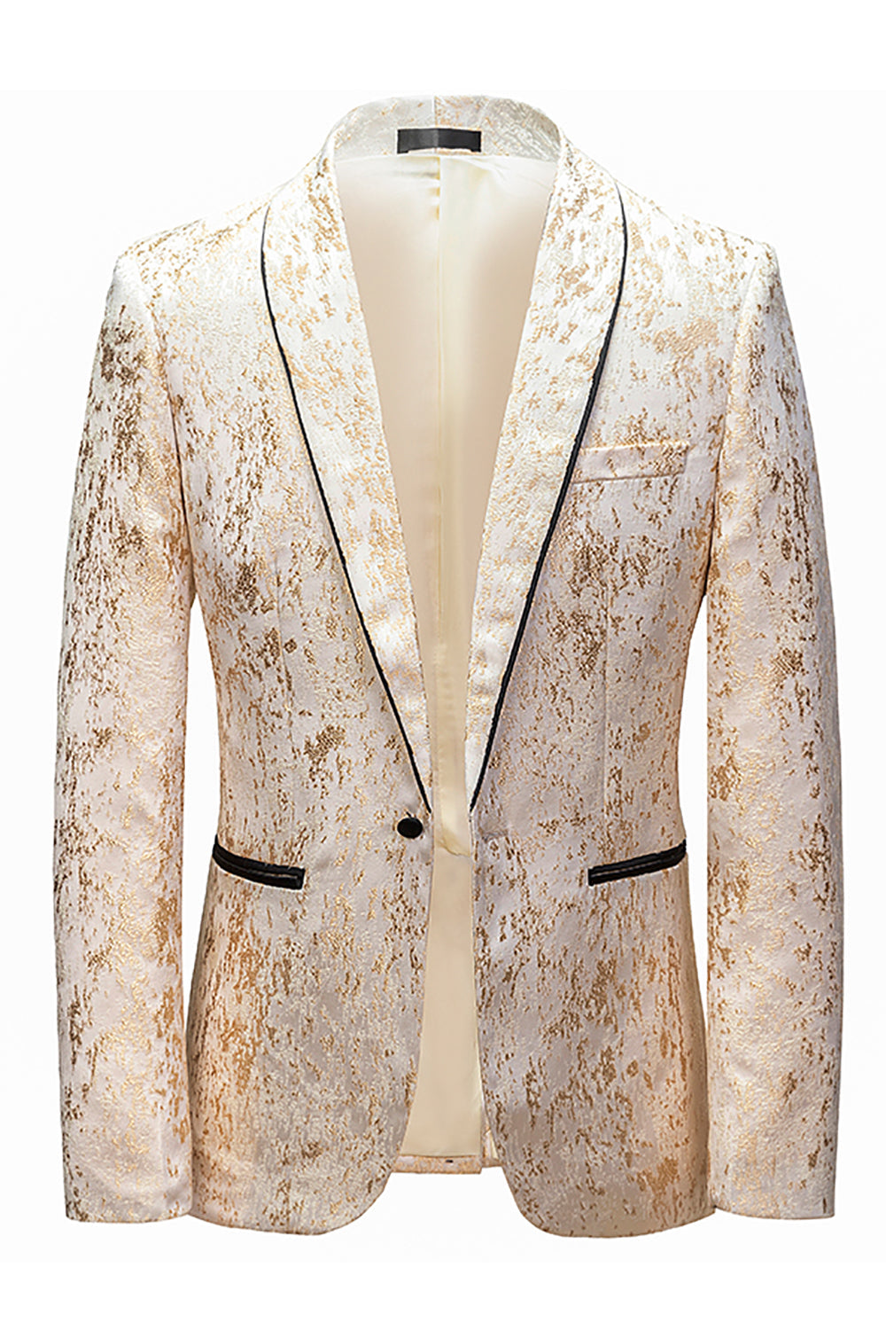 Blazer Blanco Jacquard Hombre