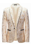 Blazer Blanco Jacquard Hombre