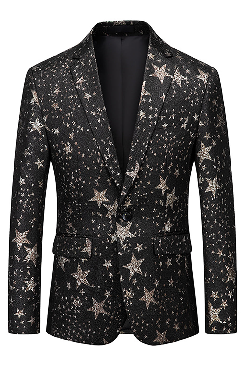 Blazer Masculino Negro Estrellas