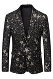 Blazer Masculino Negro Estrellas
