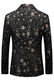 Blazer Masculino Negro Estrellas