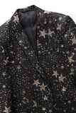 Blazer Masculino Negro Estrellas