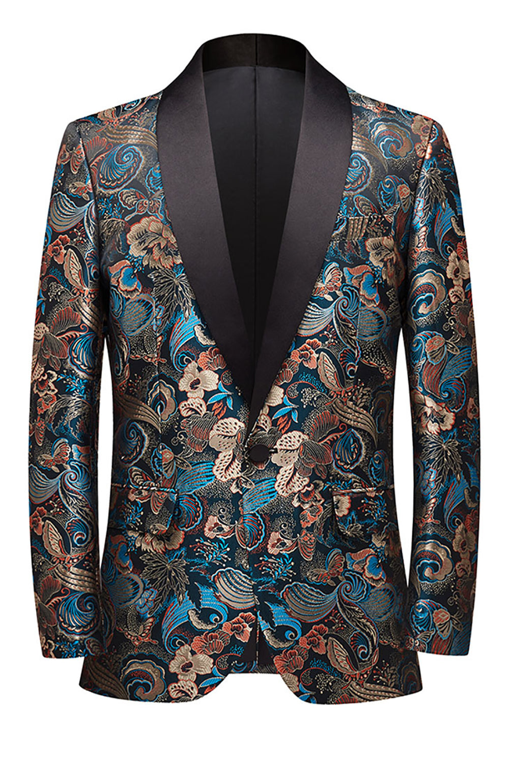 Chal Floral Solapa Blazer Hombre