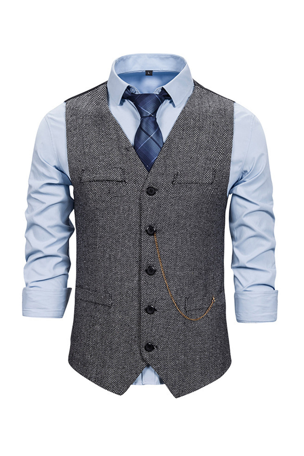 Mono Pecho Gris Casual Chaleco para Hombre