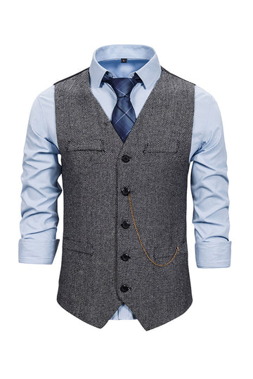 Mono Pecho Gris Casual Chaleco para Hombre