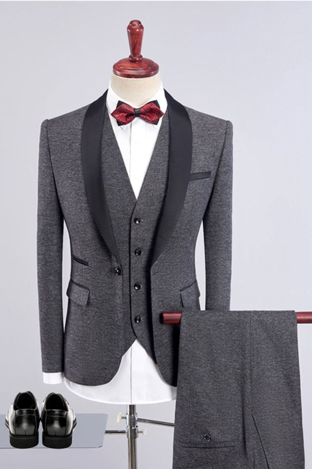 Trajes para hombre 3 piezas púrpura