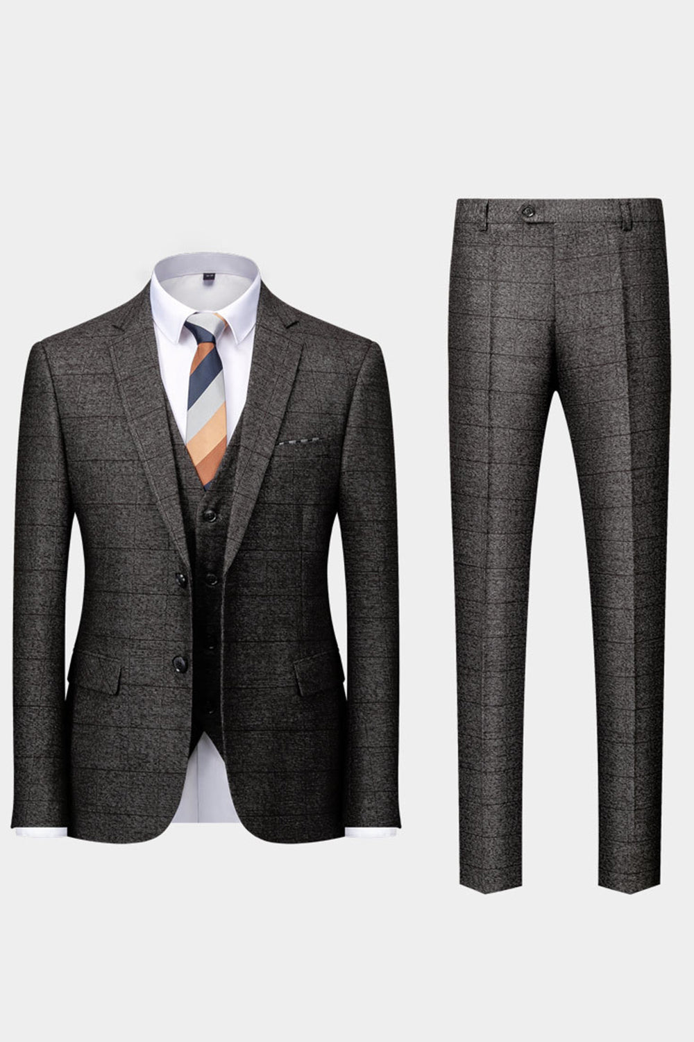 Esmoquin Negro 3 Piezas Trajes de Boda