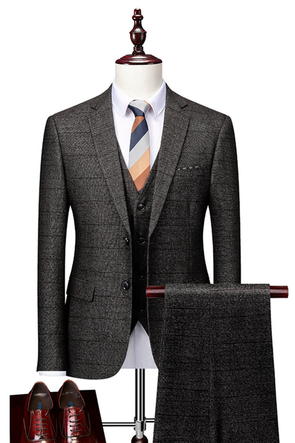 Esmoquin Negro 3 Piezas Trajes de Boda