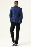 Rojo Jacquard Blazer de Fiesta