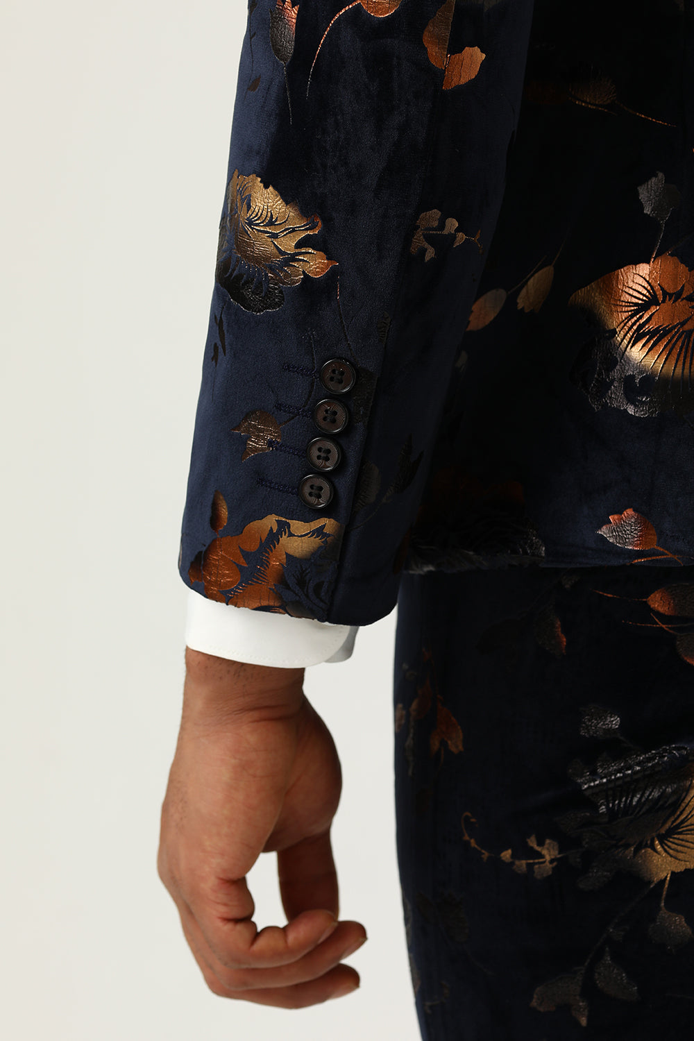 Trajes de Fiesta Solapa de Muescas Negro