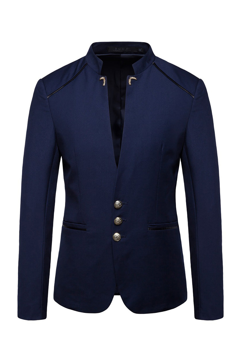Azul marino blazer hombre un solo pecho