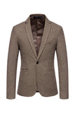 Caqui Blazer Para Hombre A Cuadros
