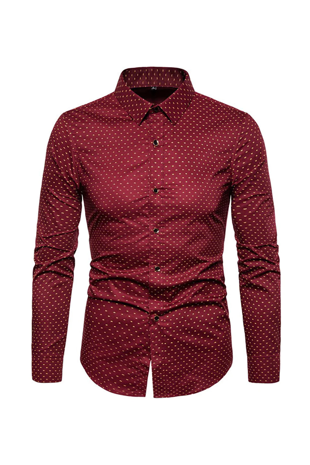 Manga Larga Hombre Camisa de Talla Grande
