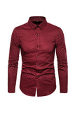 Manga Larga Hombre Camisa de Talla Grande