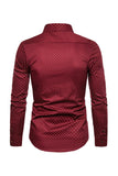 Manga Larga Hombre Camisa de Talla Grande