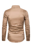 Manga Larga Hombre Camisa de Talla Grande